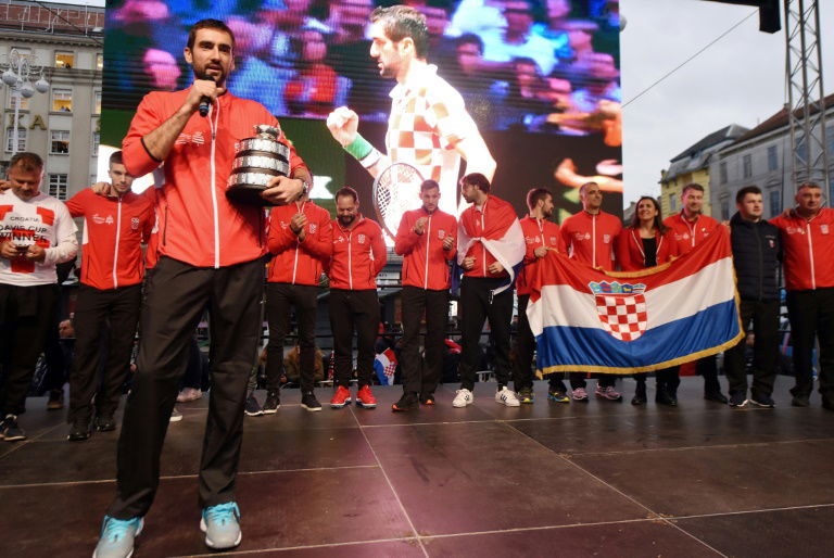 Croatia's Davis Cup tennis heroes welcomed home